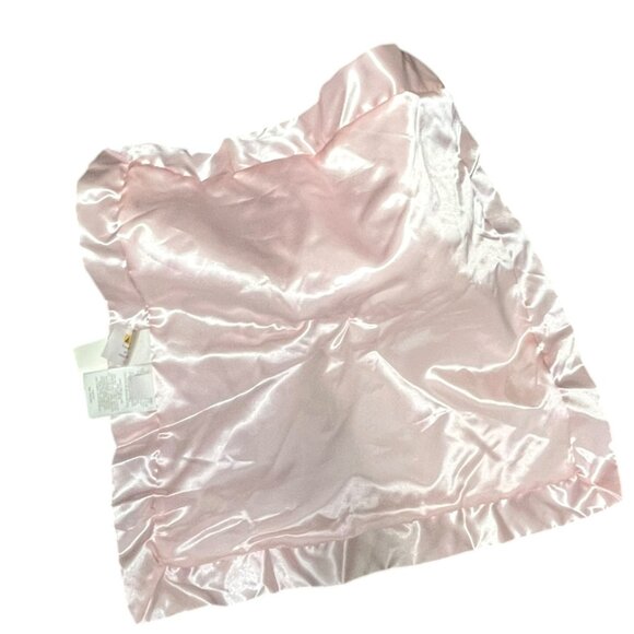 Cloud Island White Unicorn Plush Lovey Pink Satin Security Blanket 14x14 New - Picture 8 of 10